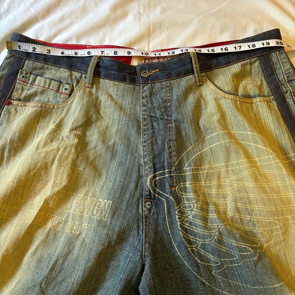 Indigo Red NWOT Mens Faded Farwest Color Industrial Denim Flex Shorts Size 40 - Picture 9 of 15